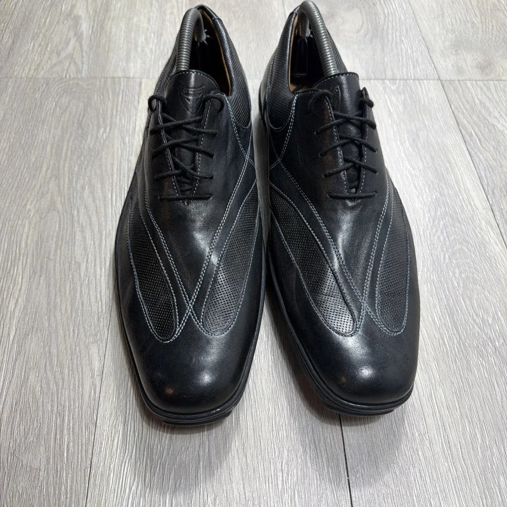 Toschi Calaveras Shoes Mens‎ Size 11 Brown Leather Derby Square Toe Italy Made